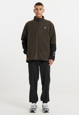 SOS Fleece Jacket 'Senja' in Brown