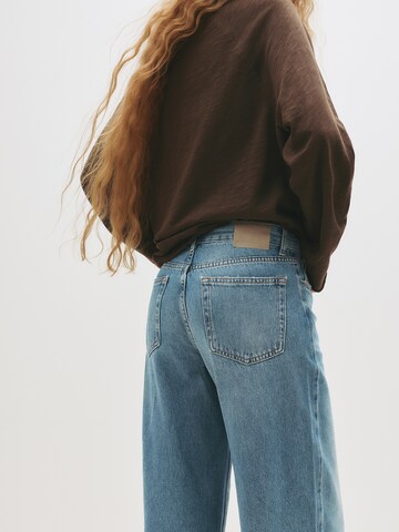 Wide Leg Jean Pull&Bear en bleu