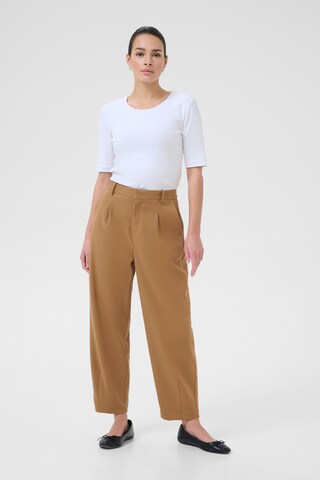 Effilé Pantalon à pince Kaffe en marron