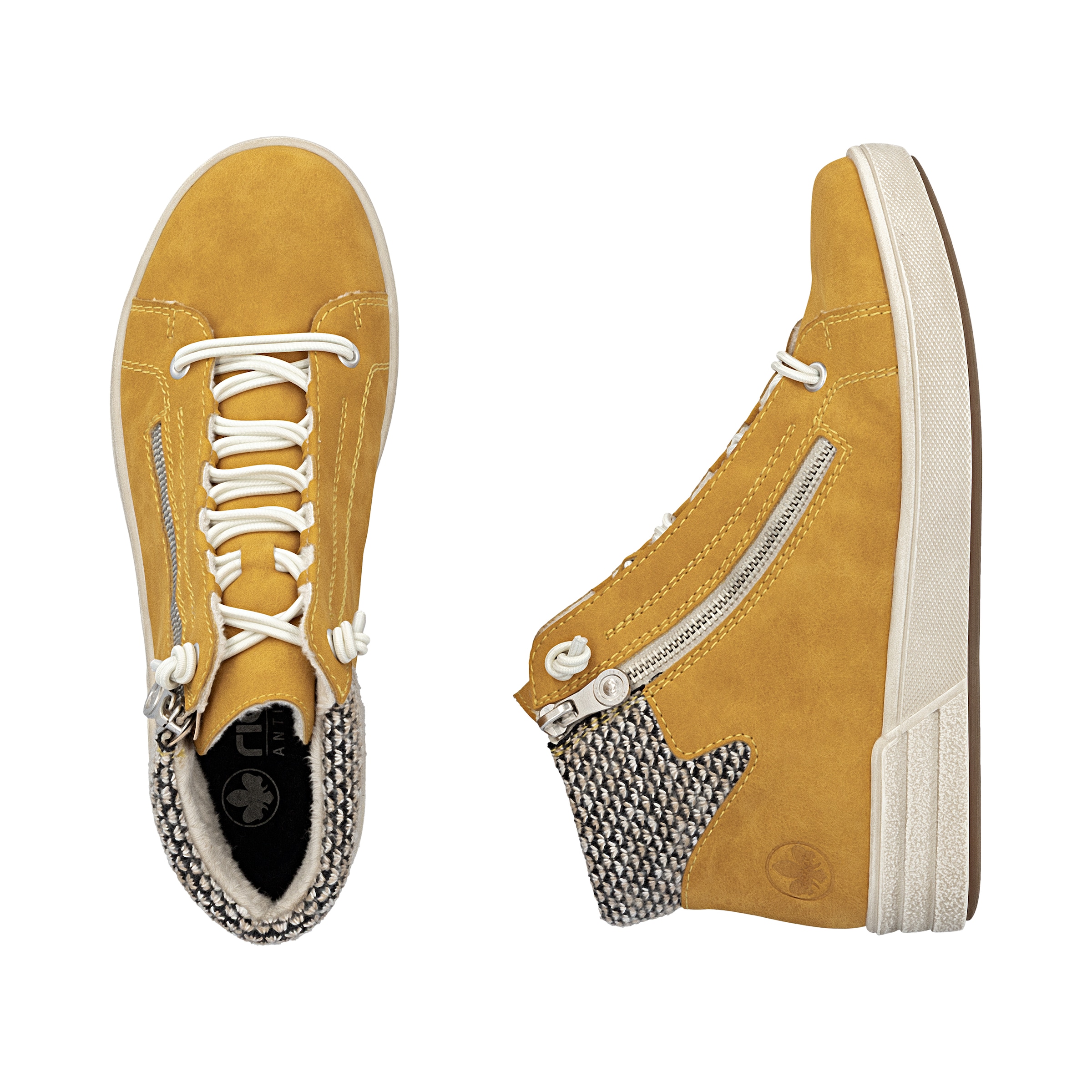 Bottines à lacets Rieker en jaune