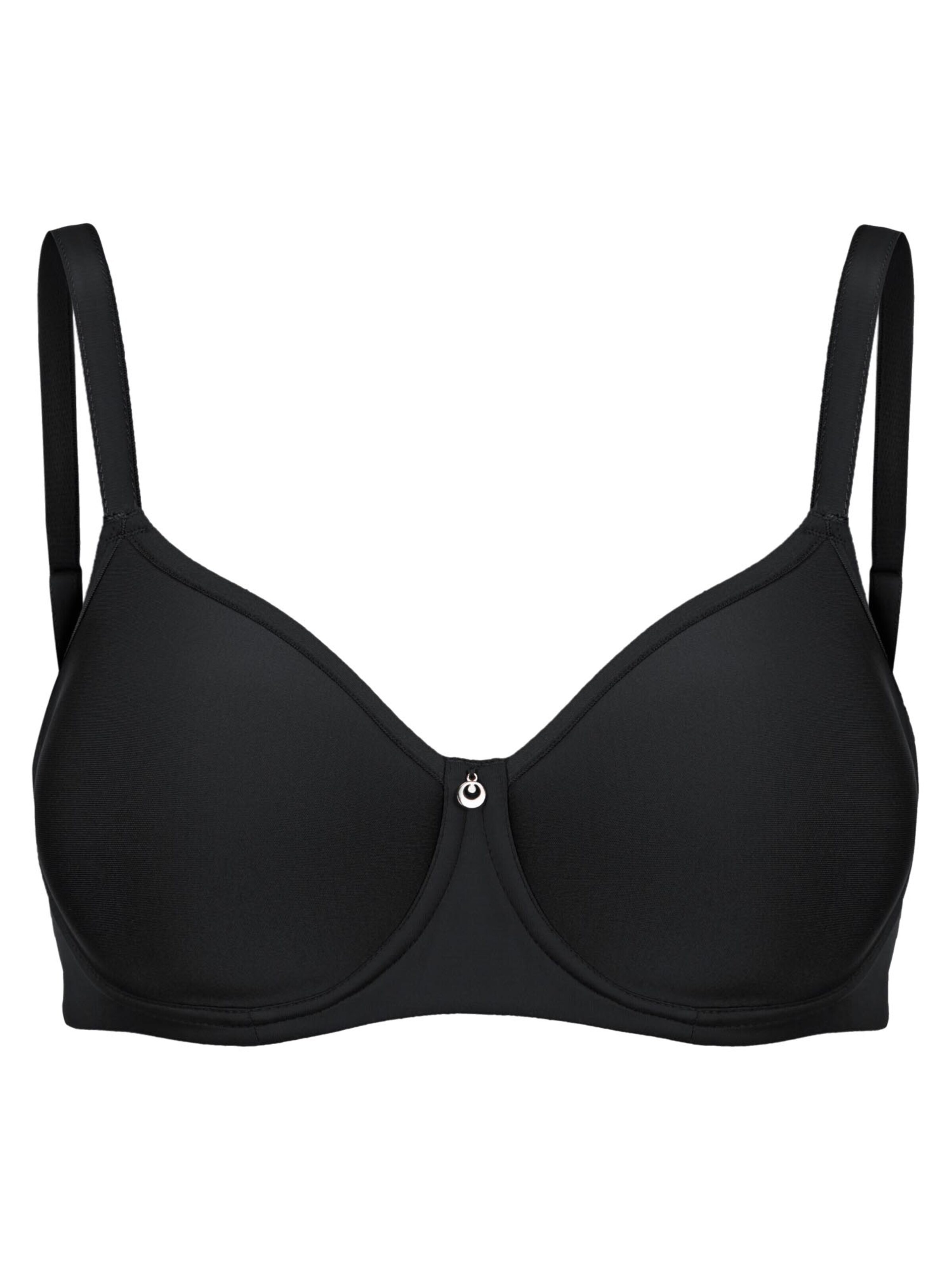 SUSA T-shirt Bra 'Catania' in Black: front