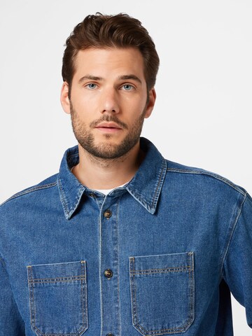 ABOUT YOU Regular fit Button Up Shirt 'Armin' in Blue