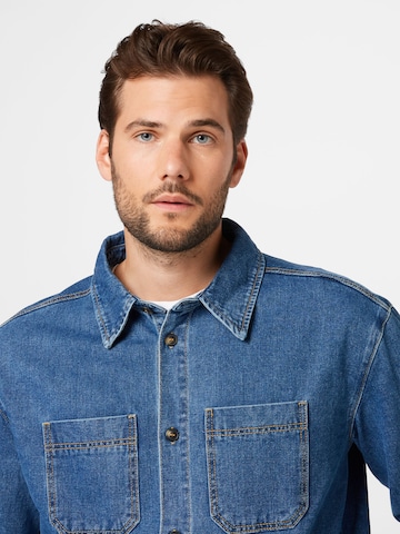 ABOUT YOU Regular fit Button Up Shirt 'Armin' in Blue