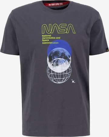 ALPHA INDUSTRIES Shirt 'NASA Orbit' in Grey: front