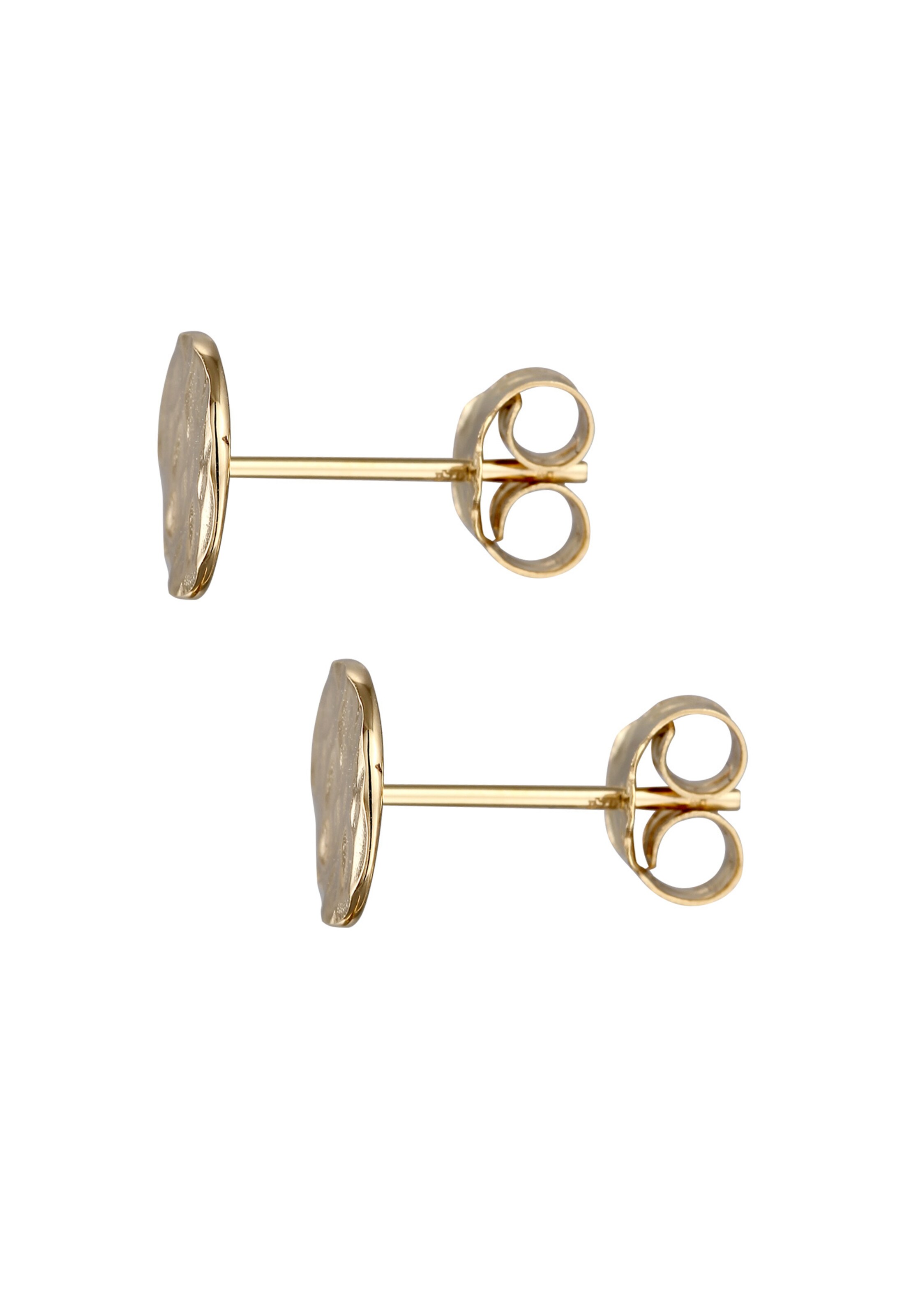 KUZZOI Ohrringe 375 Gold gehämmert in Gold