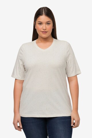 T-shirt Ulla Popken en beige : devant