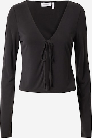 WEEKDAY Shirt 'Shilera' in Black: front