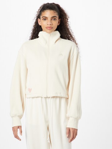 Veste de sport 'FL FZ W' ADIDAS SPORTSWEAR en blanc : devant