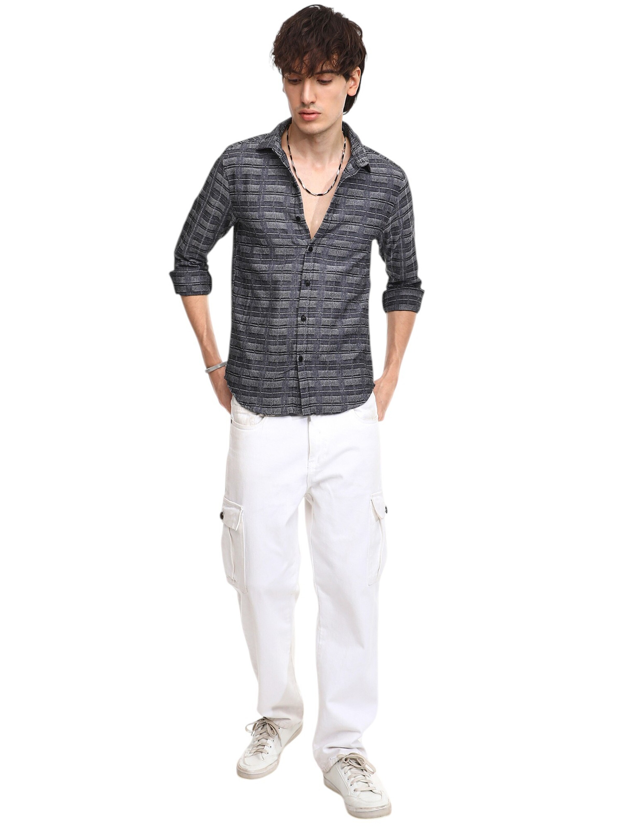 pelēks Campus Sutra Komforta piegriezums Krekls 'Temple'