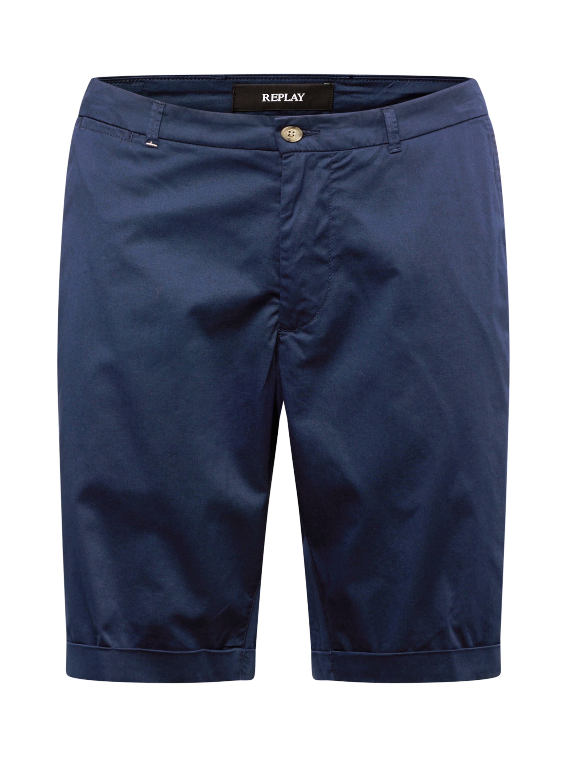 REPLAY Chino in Blauw: voorkant