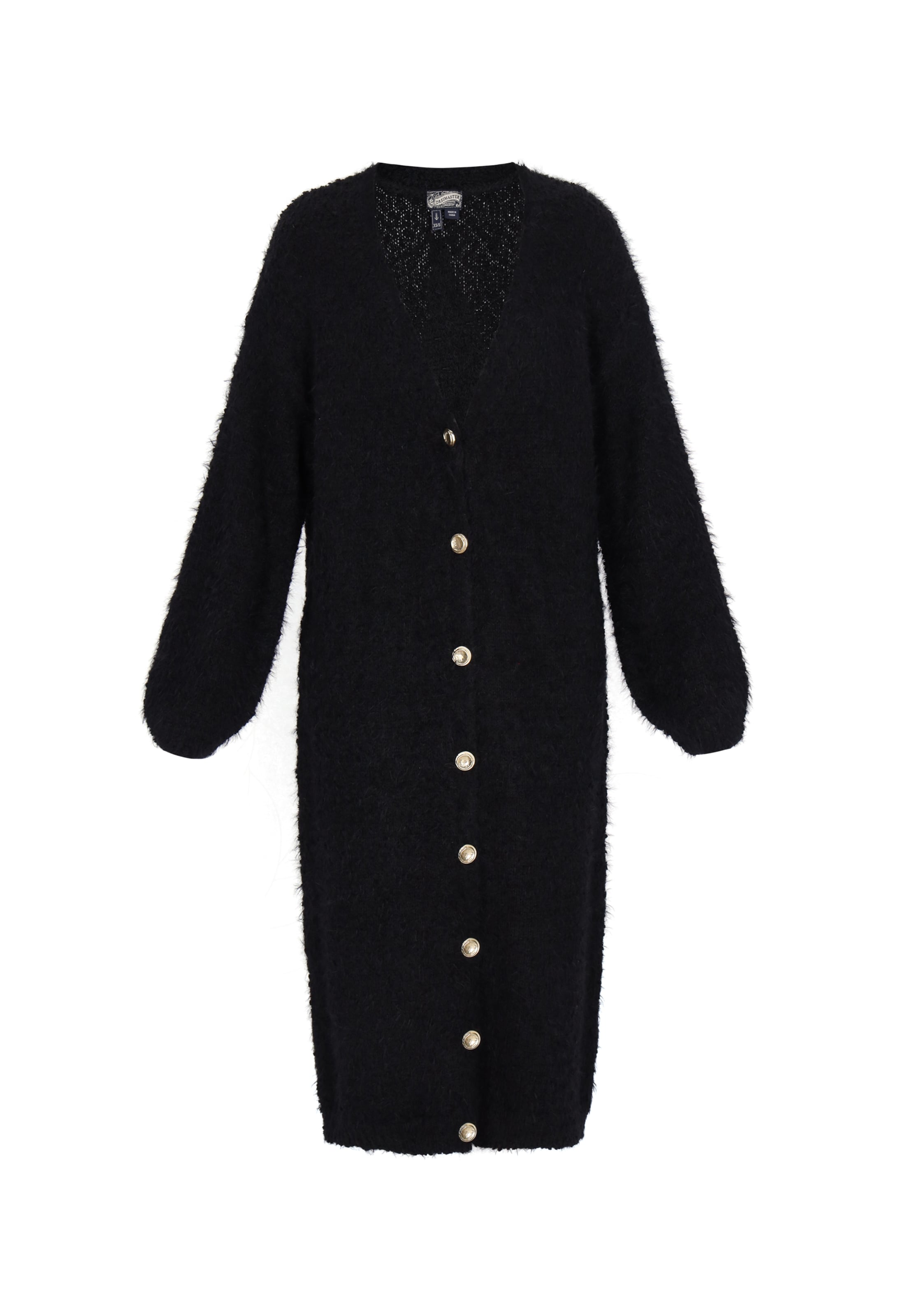 DreiMaster Vintage Πλεκτή ζακέτα σε μαύρο: μπροστά