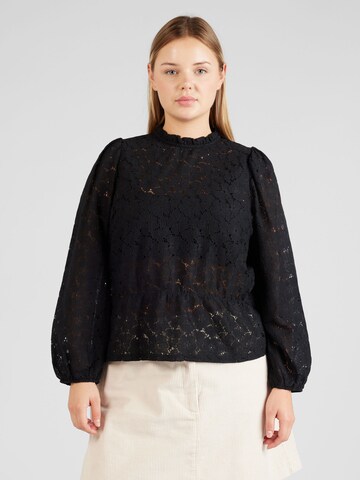PIECES Curve - Blusa 'JANESSA' en negro: frente