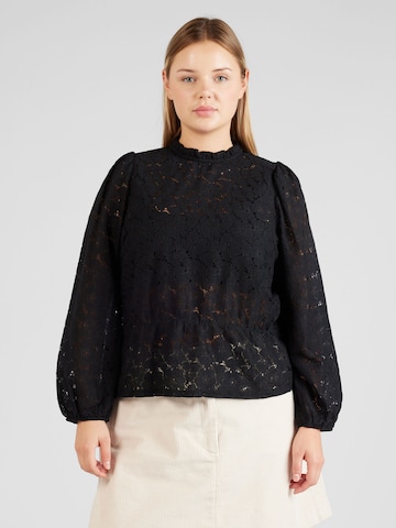 PIECES Curve Blouse 'JANESSA' in Black: front