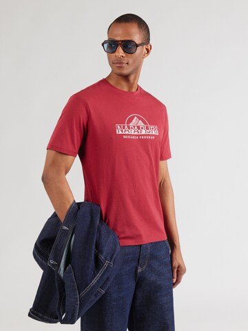 NAPAPIJRI Póló 'SANDIR' - piros: elől