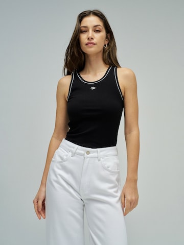 Haut Salsa Jeans en noir : devant