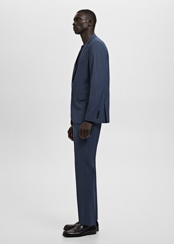 MANGO MAN Loose fit Pleat-Front Pants 'Paris' in Blue