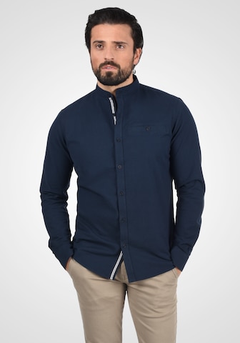 !Solid Slim fit Overhemd in Blauw: voorkant