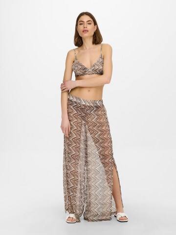 ONLY Wide leg Pants 'Anna' in Brown