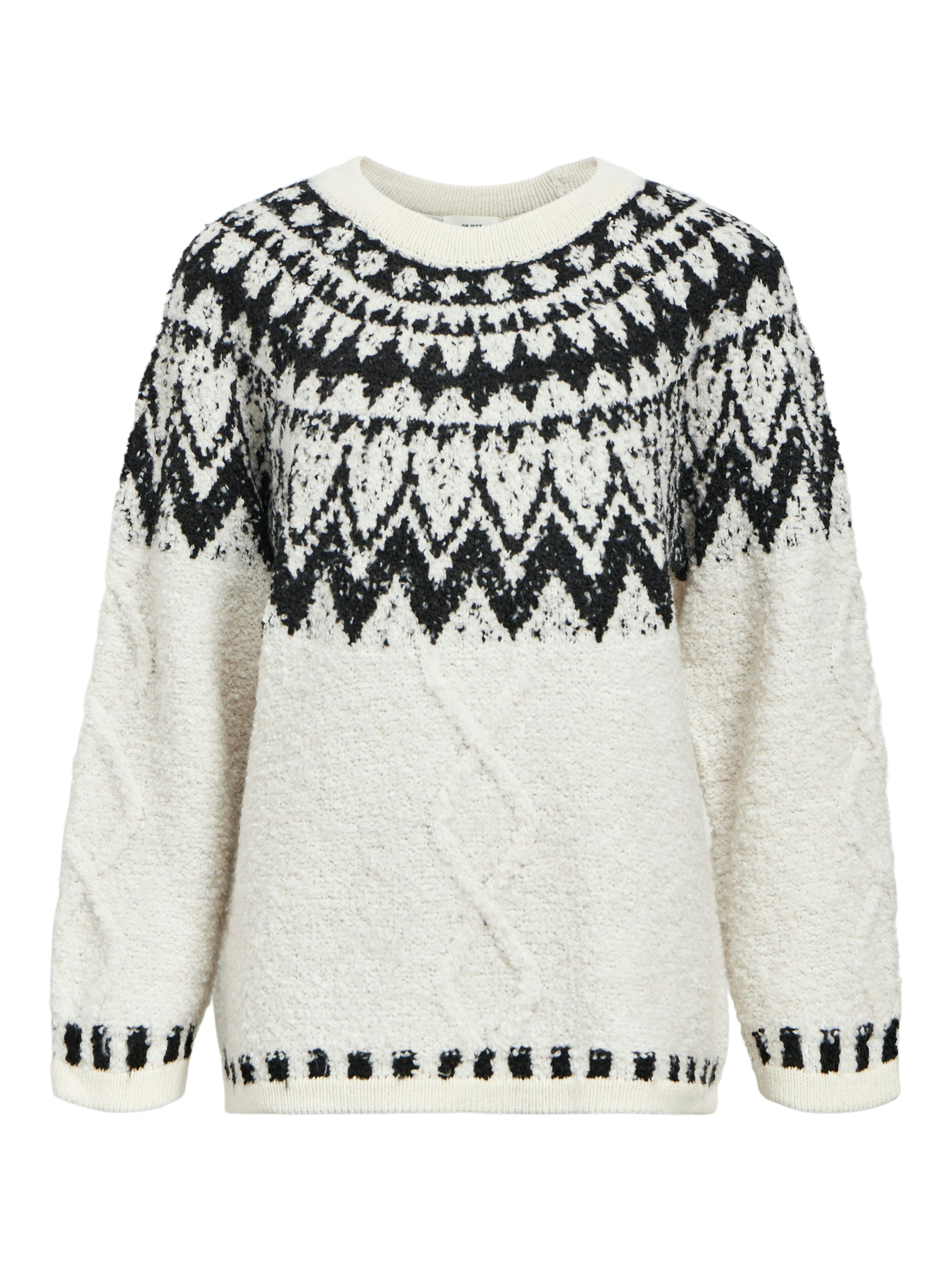 OBJECT - Pullover 'OBJTOLAT' em branco: frente
