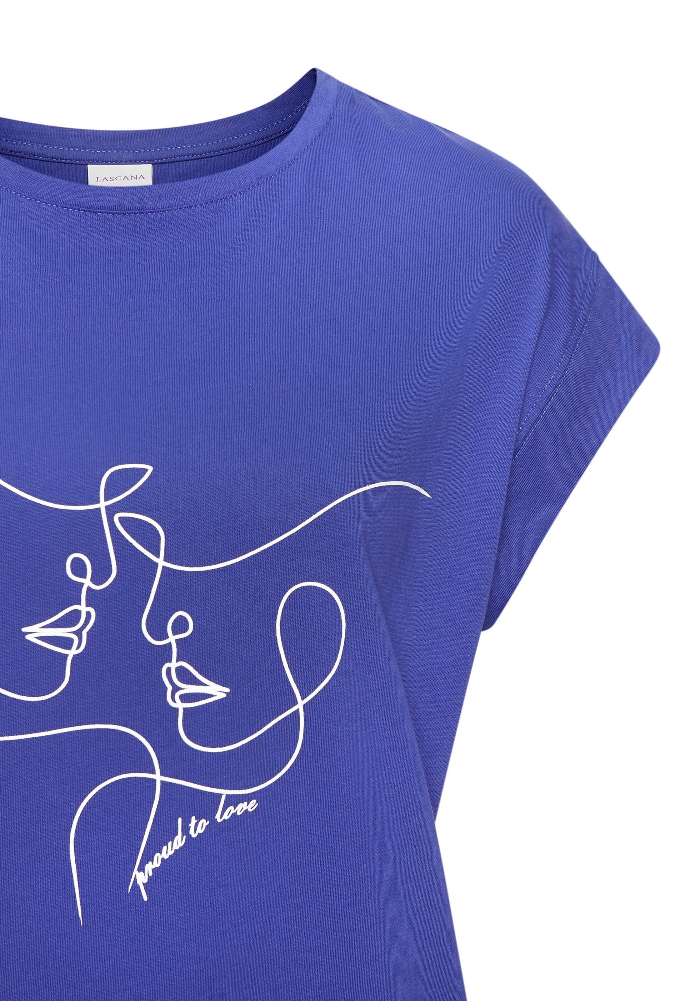 LASCANA Футболка в Синий