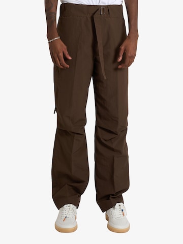 Yes London Wide Leg Hose in Braun: Vorderseite