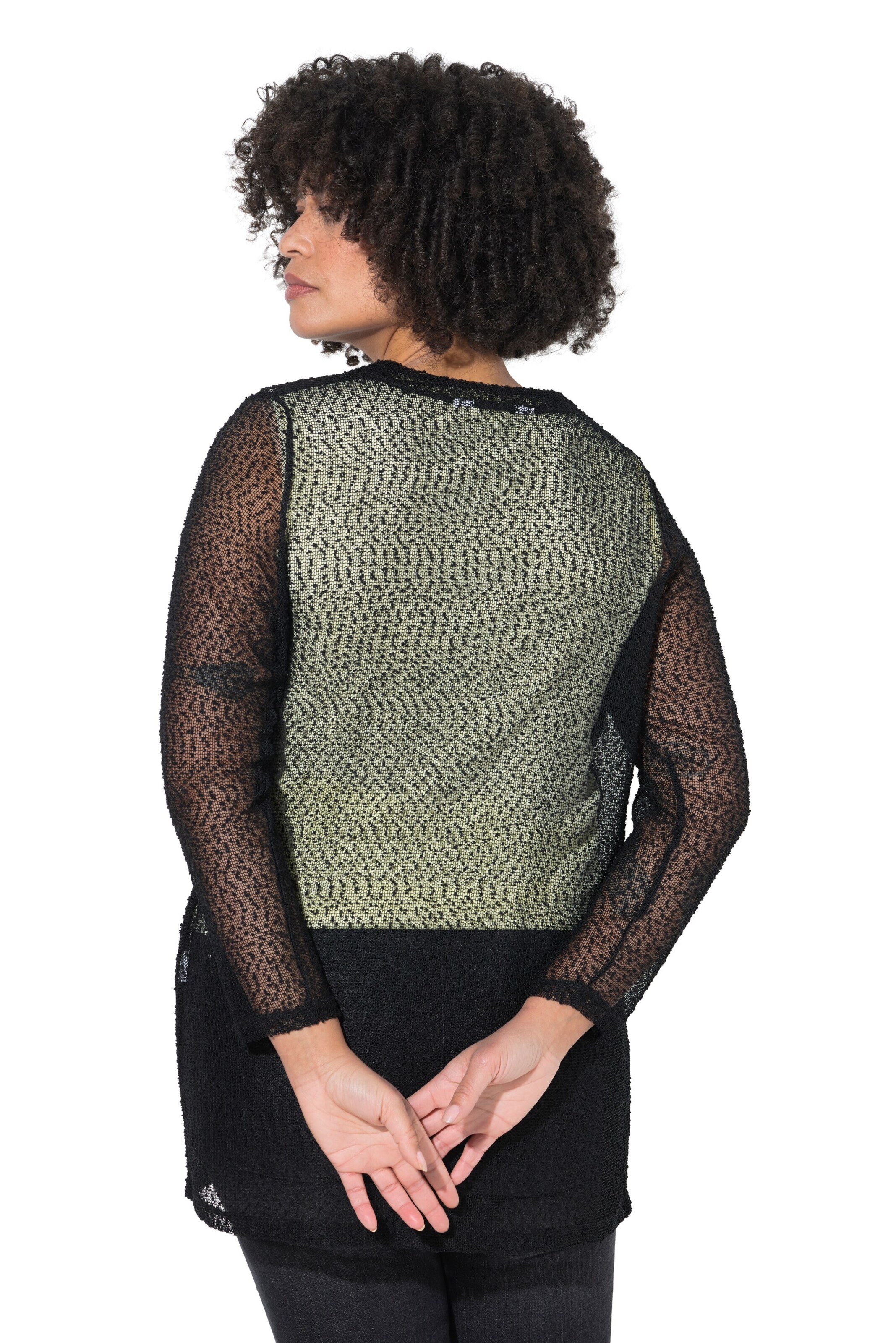 Angel of Style Knit cardigan in Black