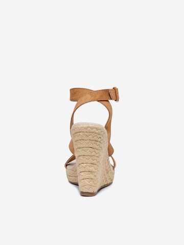 ONLY Sandalen met riem 'AMELIA' in Bruin