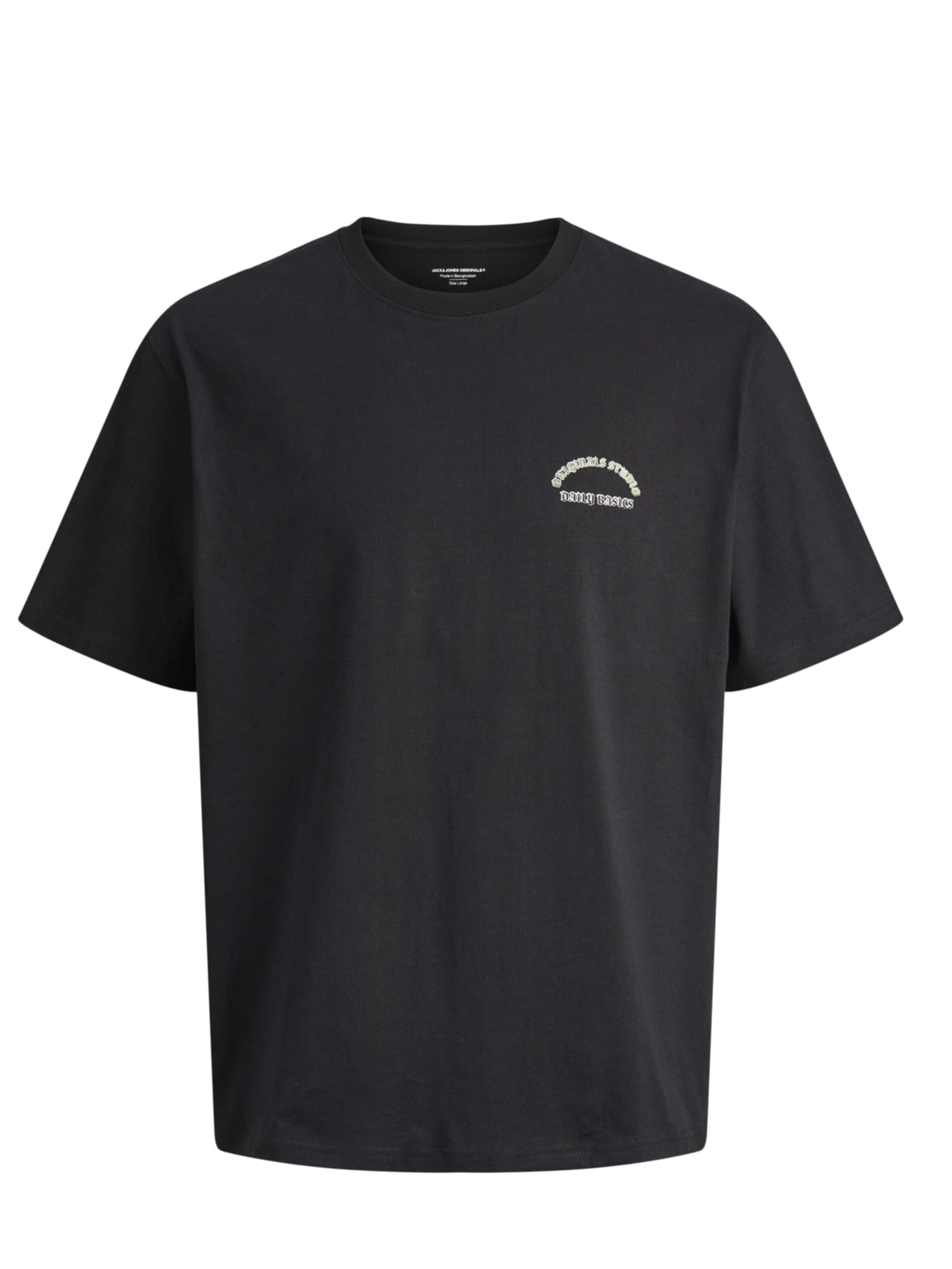 JACK & JONES Shirt 'Jack & Jones - Heren t-shirt' in Zwart: voorkant