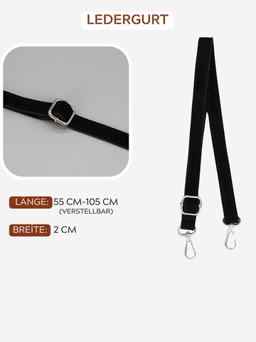 Brise Schultertasche 'Afia Suede' in Schwarz