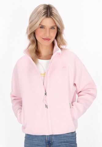 Veste en polaire Schmuddelwedda en rose : devant