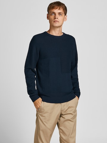 JACK & JONES Sweater 'Seth' in Blue: front