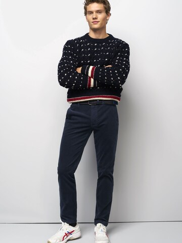 MEYER Regular Chino M5 Move in Blau