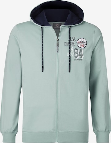 Jan Vanderstorm Zip-Up Hoodie ' Garrelf ' in Green: front