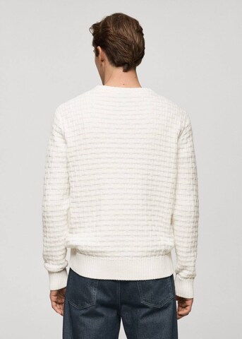 MANGO MAN Sweater 'Carucho' in White