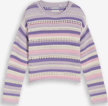 TOM TAILOR Sweater in Purple: front