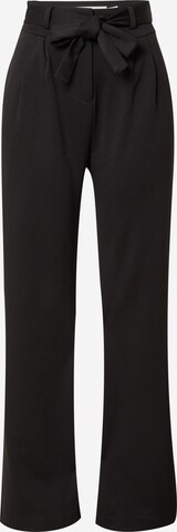 ICHI Loose fit Pleat-Front Pants 'MONSE' in Black: front