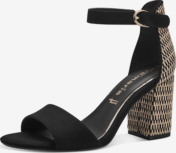 Tamaris - Sandalias con hebilla en negro: frente