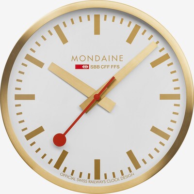 Mondaine Wanduhr in gold, Produktansicht