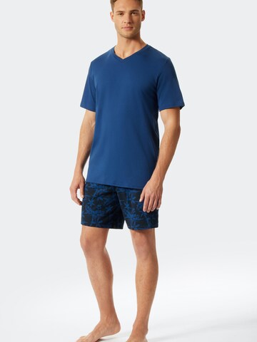 SCHIESSER Short Pajamas in Blue: front