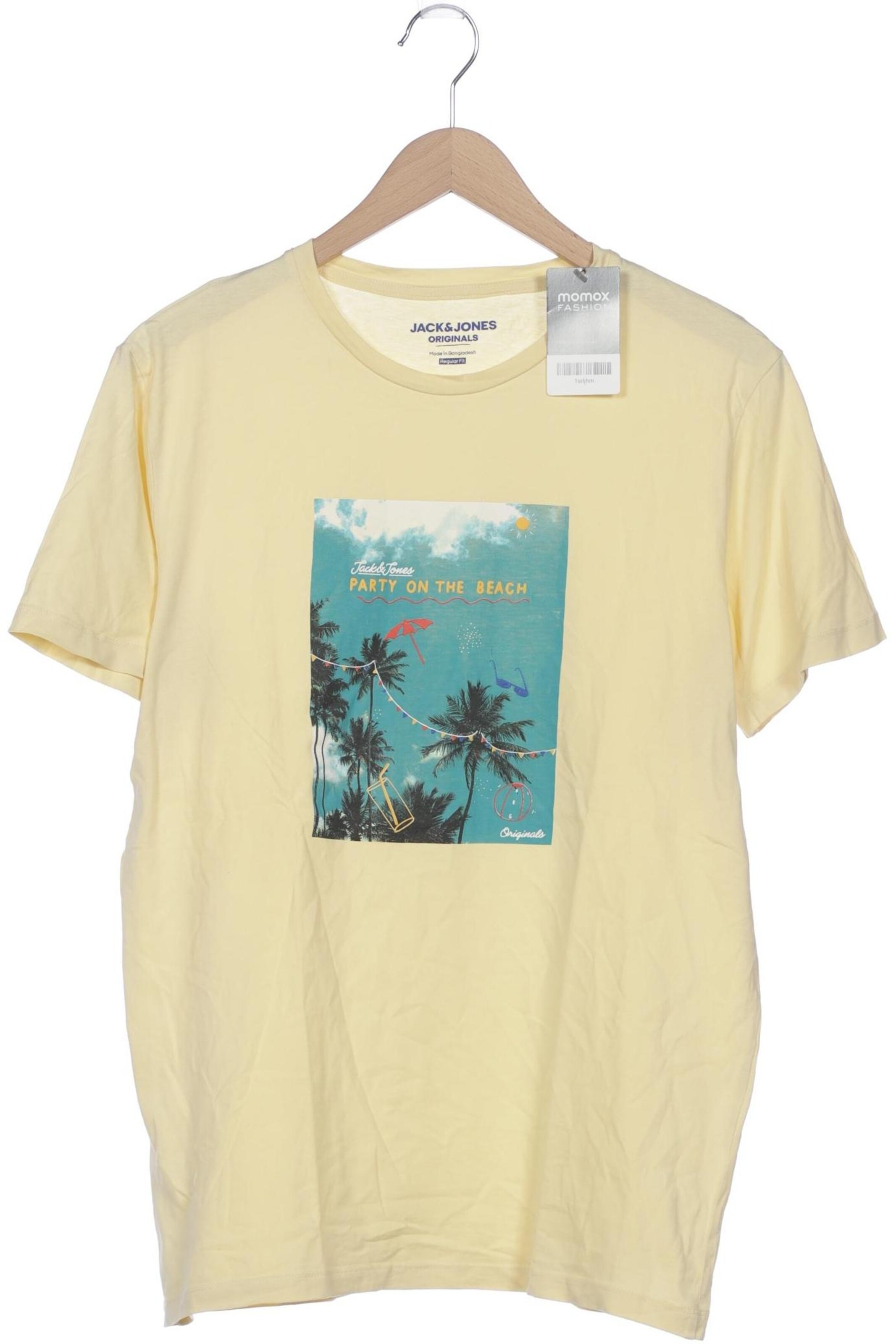 JACK & JONES T-Shirt L in Gelb: Vorderseite