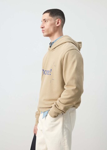 MANGO MAN Sweatshirt 'Fanbon2' in Beige
