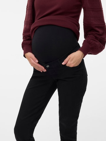 MAMALICIOUS Slimfit Jeans i sort