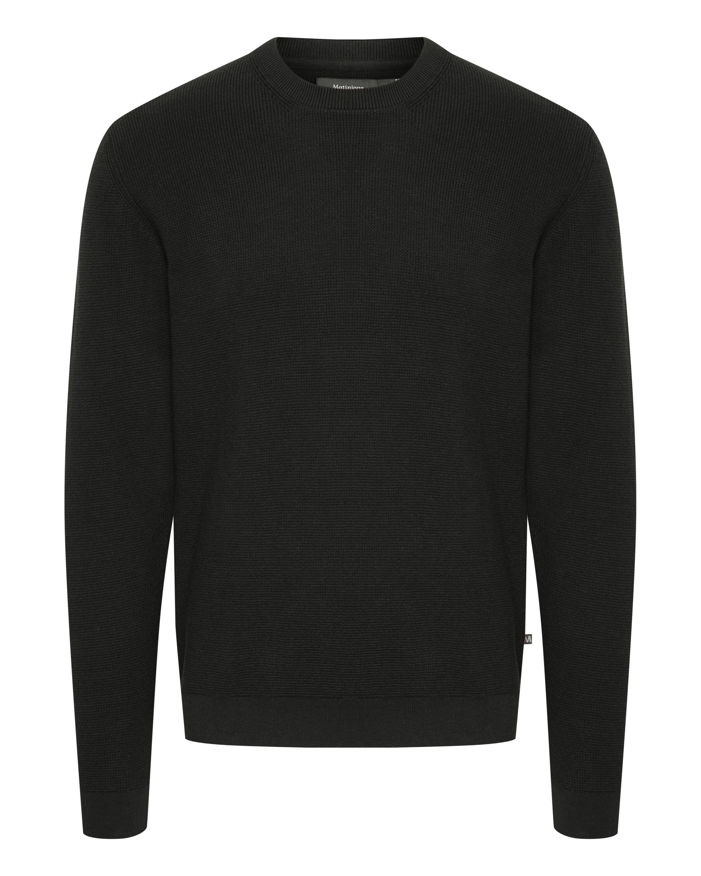 Matinique Trui &#x27;MALagoon&#x27; in Zwart: voorkant