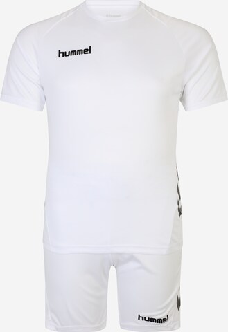 Hummel Tracksuit in White: front