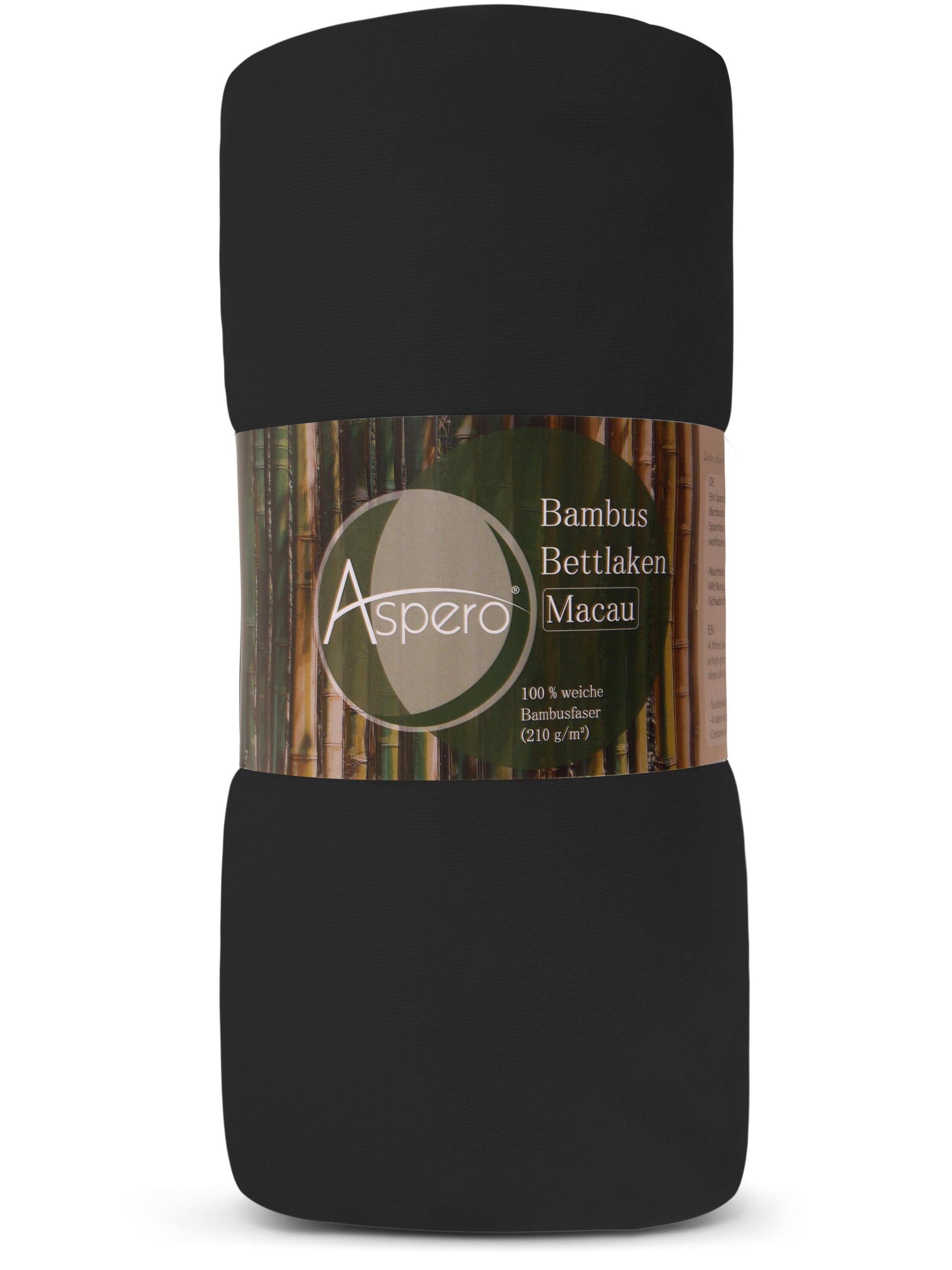 Aspero Lakens 'Macau' in Zwart: voorkant