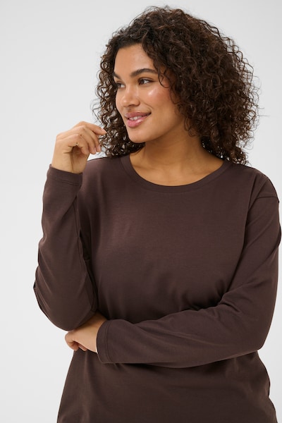 KAFFE CURVE Camiseta 'KCHellen' en marrón oscuro, Vista del producto
