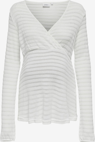 Only Maternity Top in Weiß: Vorderseite