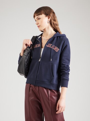 GUESS JEANS Sweatjakke i blå: forside
