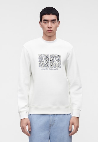 ARMANI EXCHANGE Свитшот в Белый: спереди