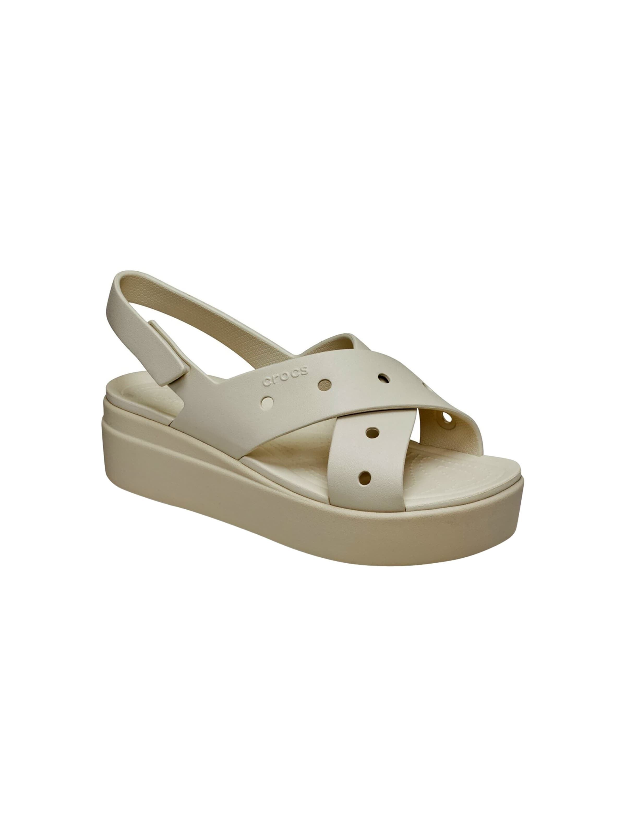 Sandales 'Klettsandalen Brooklyn 4u cross strap' Crocs en beige